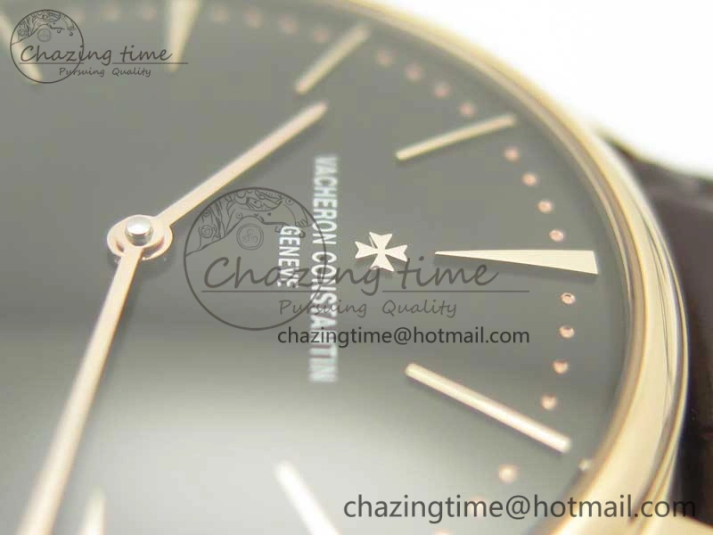 Patrimony 81180 RG MKF 1:1 Best Edition Black Dial on Brown Leather MIYOTA 9039