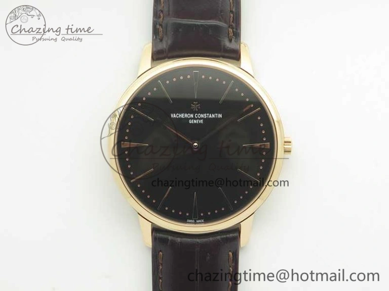 Patrimony 81180 RG MKF 1:1 Best Edition Black Dial on Brown Leather MIYOTA 9039