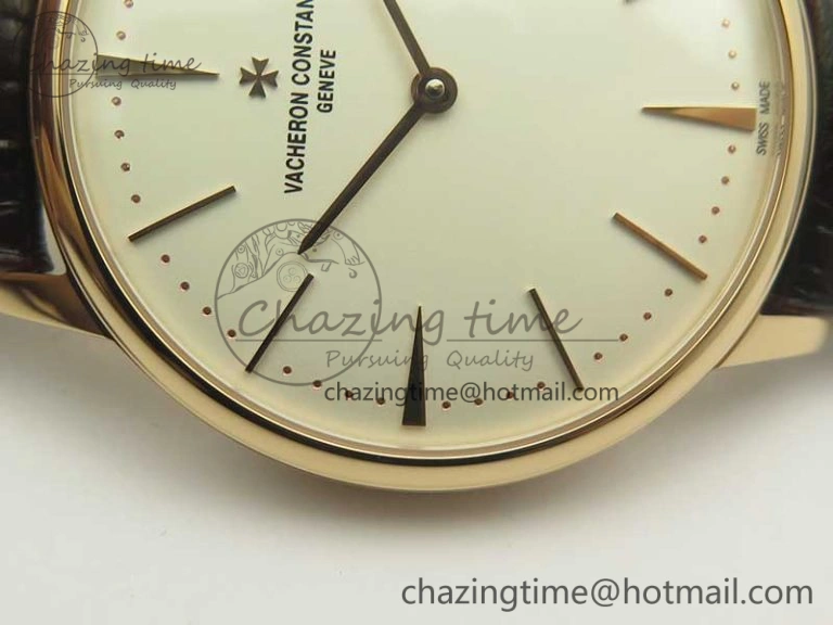 Patrimony 81180 RG MKF 1:1 Best Edition White Dial on Brown Leather MIYOTA 9039