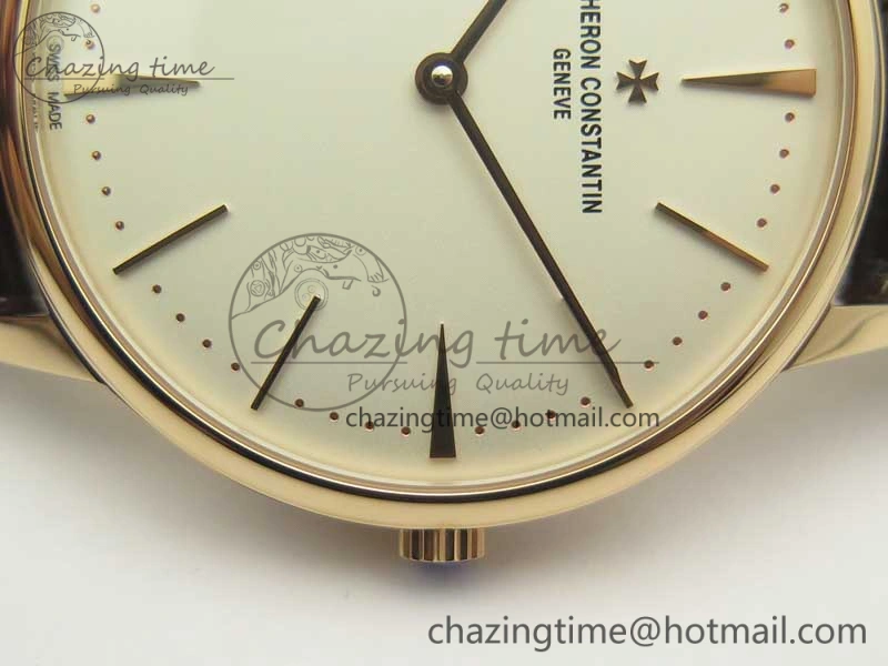 Patrimony 81180 RG MKF 1:1 Best Edition White Dial on Brown Leather MIYOTA 9039