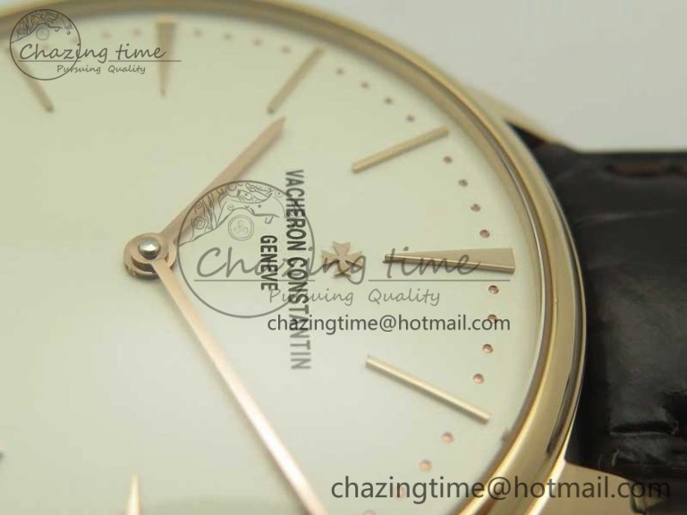 Patrimony 81180 RG MKF 1:1 Best Edition White Dial on Brown Leather MIYOTA 9039
