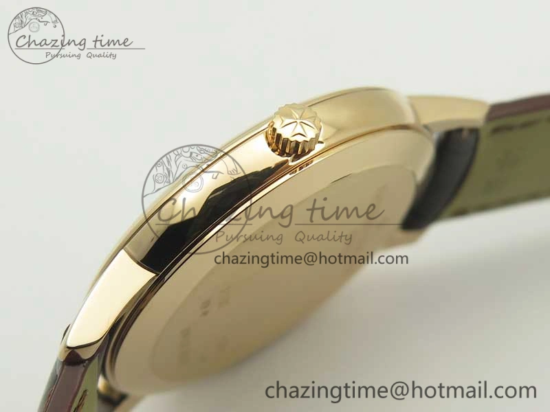 Patrimony 81180 RG MKF 1:1 Best Edition White Dial on Brown Leather MIYOTA 9039