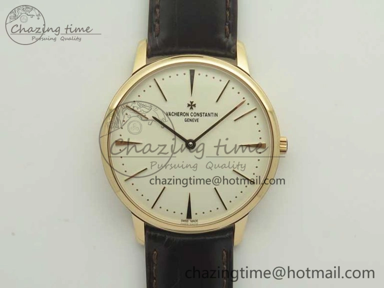 Patrimony 81180 RG MKF 1:1 Best Edition White Dial on Brown Leather MIYOTA 9039