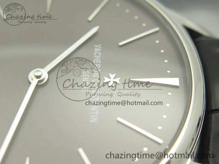 Patrimony 81180 SS MKF 1:1 Best Edition Gray Dial on Black Leather MIYOTA 9039