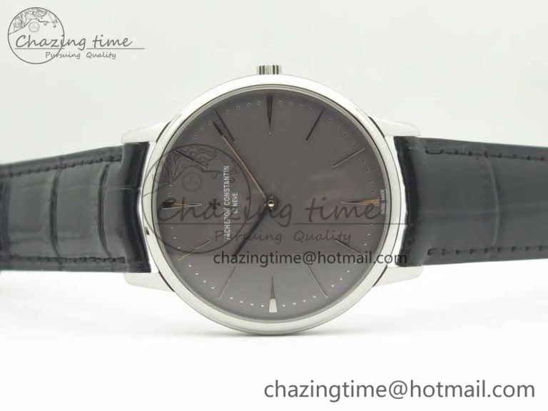 Patrimony 81180 SS MKF 1:1 Best Edition Gray Dial on Black Leather MIYOTA 9039