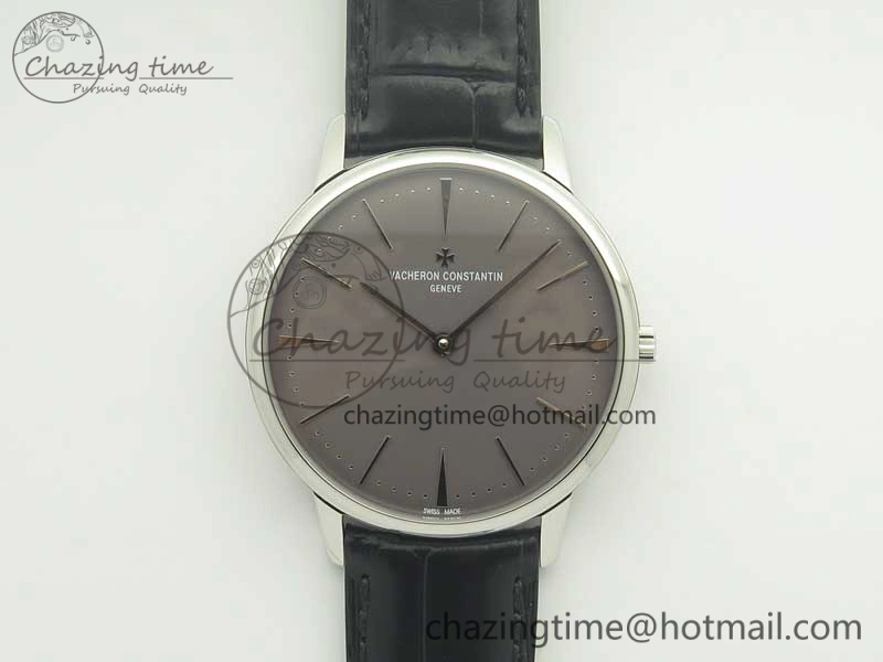 Patrimony 81180 SS MKF 1:1 Best Edition Gray Dial on Black Leather MIYOTA 9039