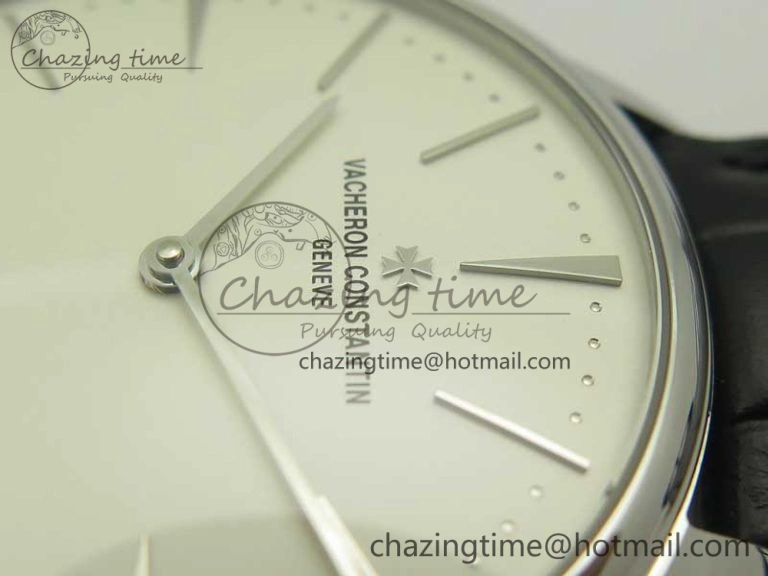 Patrimony 81180 SS MKF 1:1 Best Edition White Dial on Black Leather MIYOTA 9039