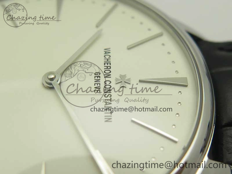 Patrimony 81180 SS MKF 1:1 Best Edition White Dial on Black Leather MIYOTA 9039