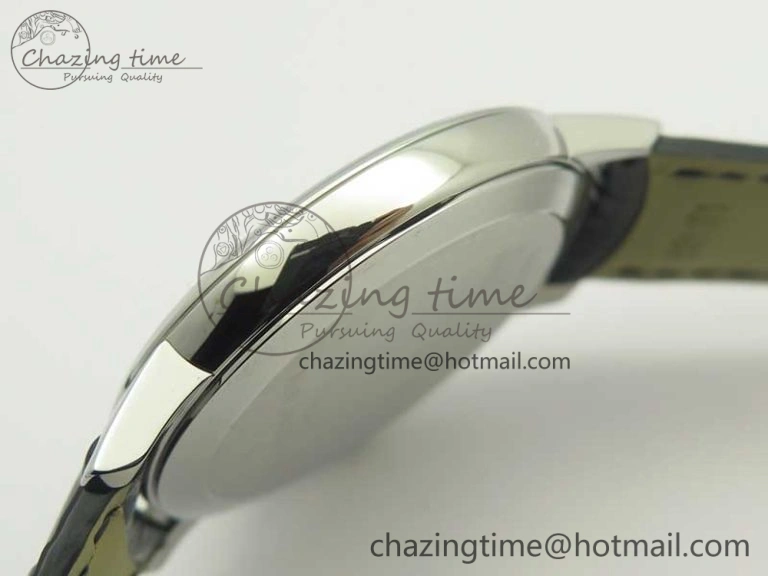 Patrimony 81180 SS MKF 1:1 Best Edition White Dial on Black Leather MIYOTA 9039