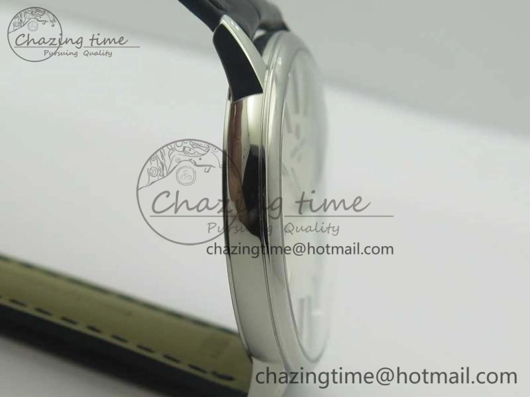Patrimony 81180 SS MKF 1:1 Best Edition White Dial on Black Leather MIYOTA 9039