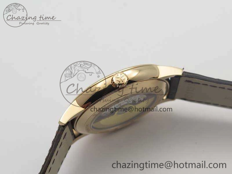 Patrimony 85150 RG MKF 1:1 Best Edition Black Dial On Brown Leather Cal.2450SC