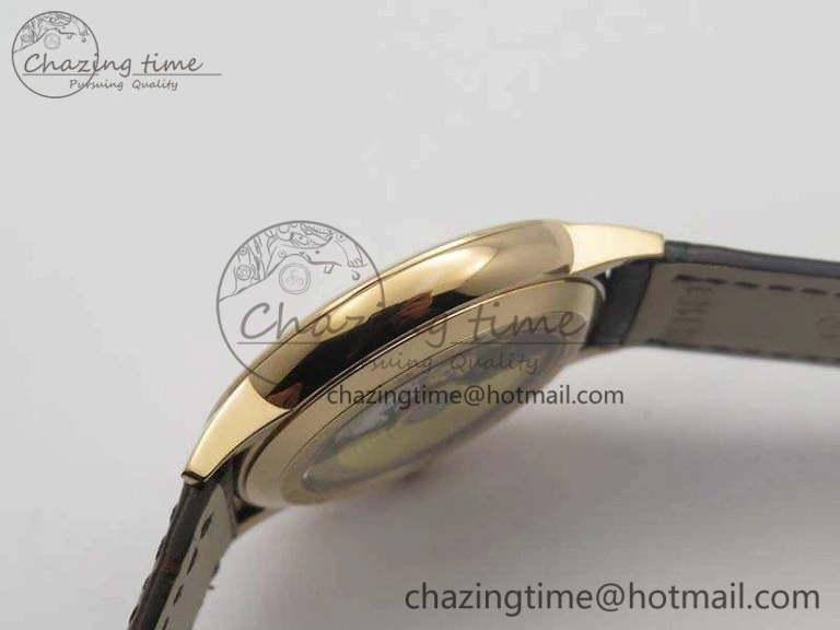 Patrimony 85150 RG MKF 1:1 Best Edition Silver White Dial On Black Leather Cal.2450SC