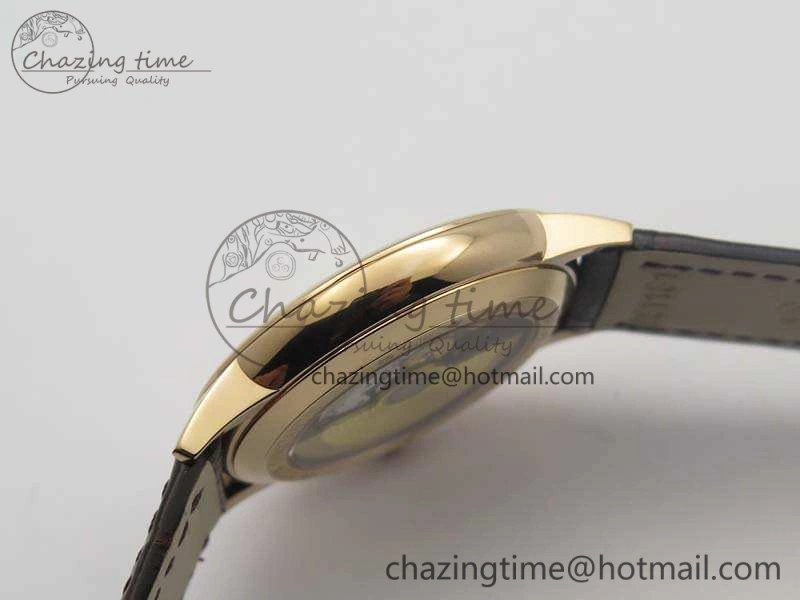 Patrimony 85150 RG MKF 1:1 Best Edition Silver White Dial On Black Leather Cal.2450SC