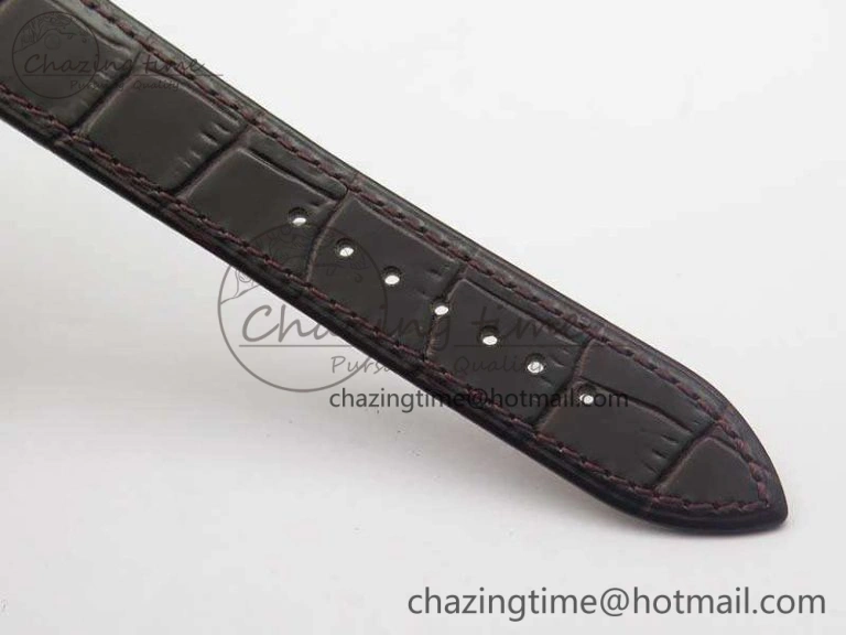 Patrimony 85150 RG MKF 1:1 Best Edition Silver White Dial On Black Leather Cal.2450SC