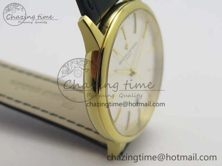 Patrimony 85150 YG MKF 1:1 Best Edition Silver White Dial On Black Leather Cal.2450SC