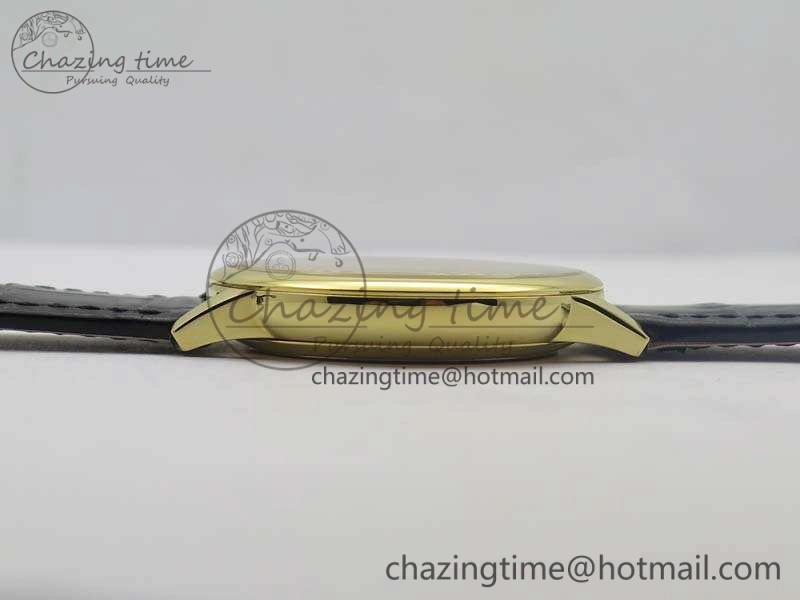 Patrimony 85150 YG MKF 1:1 Best Edition Silver White Dial On Black Leather Cal.2450SC