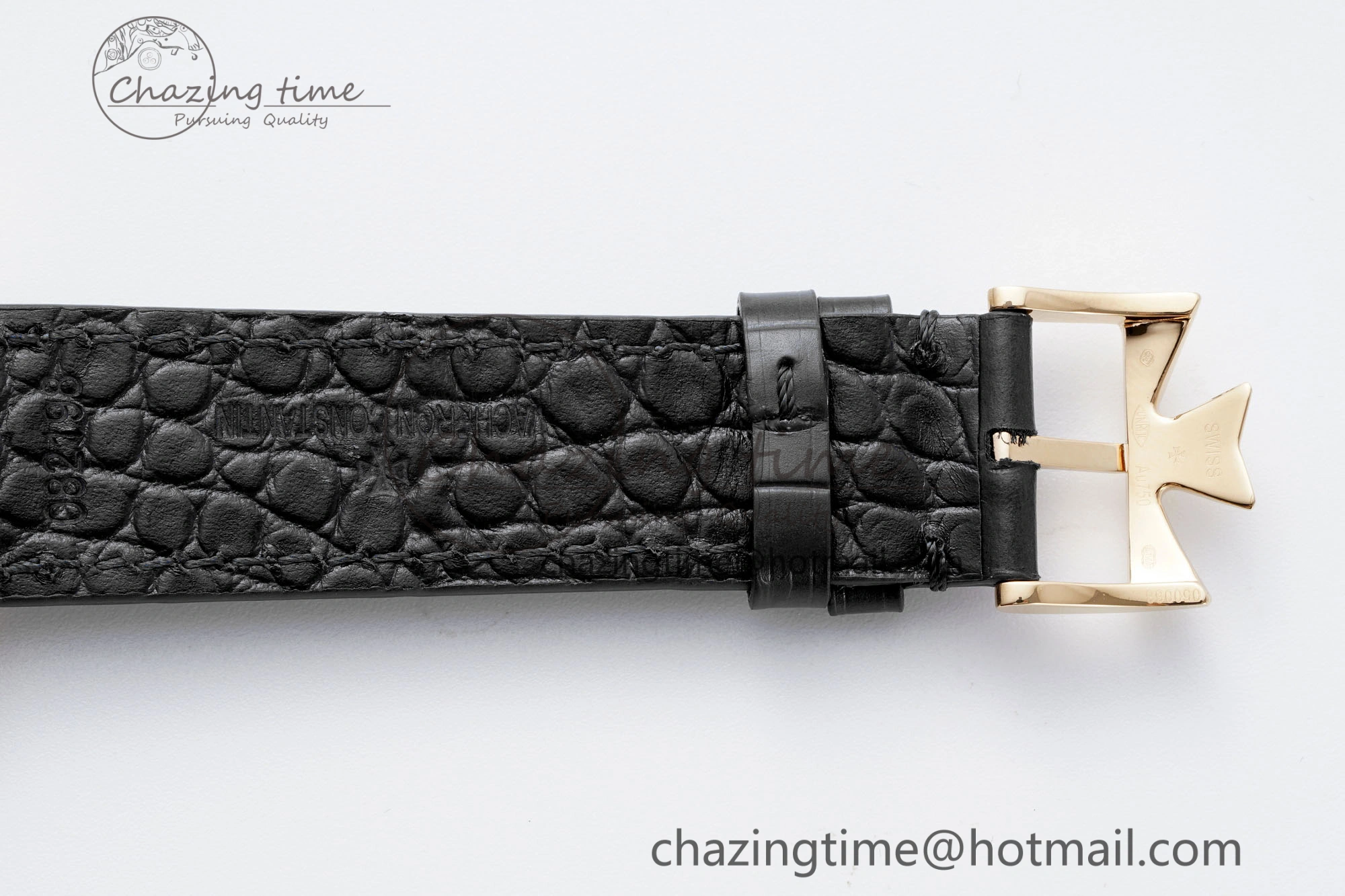 Patrimony Date RG PPF 1:1 Best Edition Black Dial on Black Leather Strap MIYOTA 9015