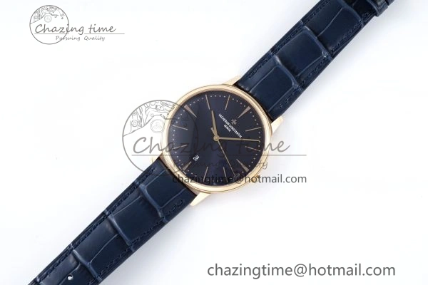 Patrimony Date RG PPF 1:1 Best Edition Black Dial on Black Leather Strap MIYOTA 9015
