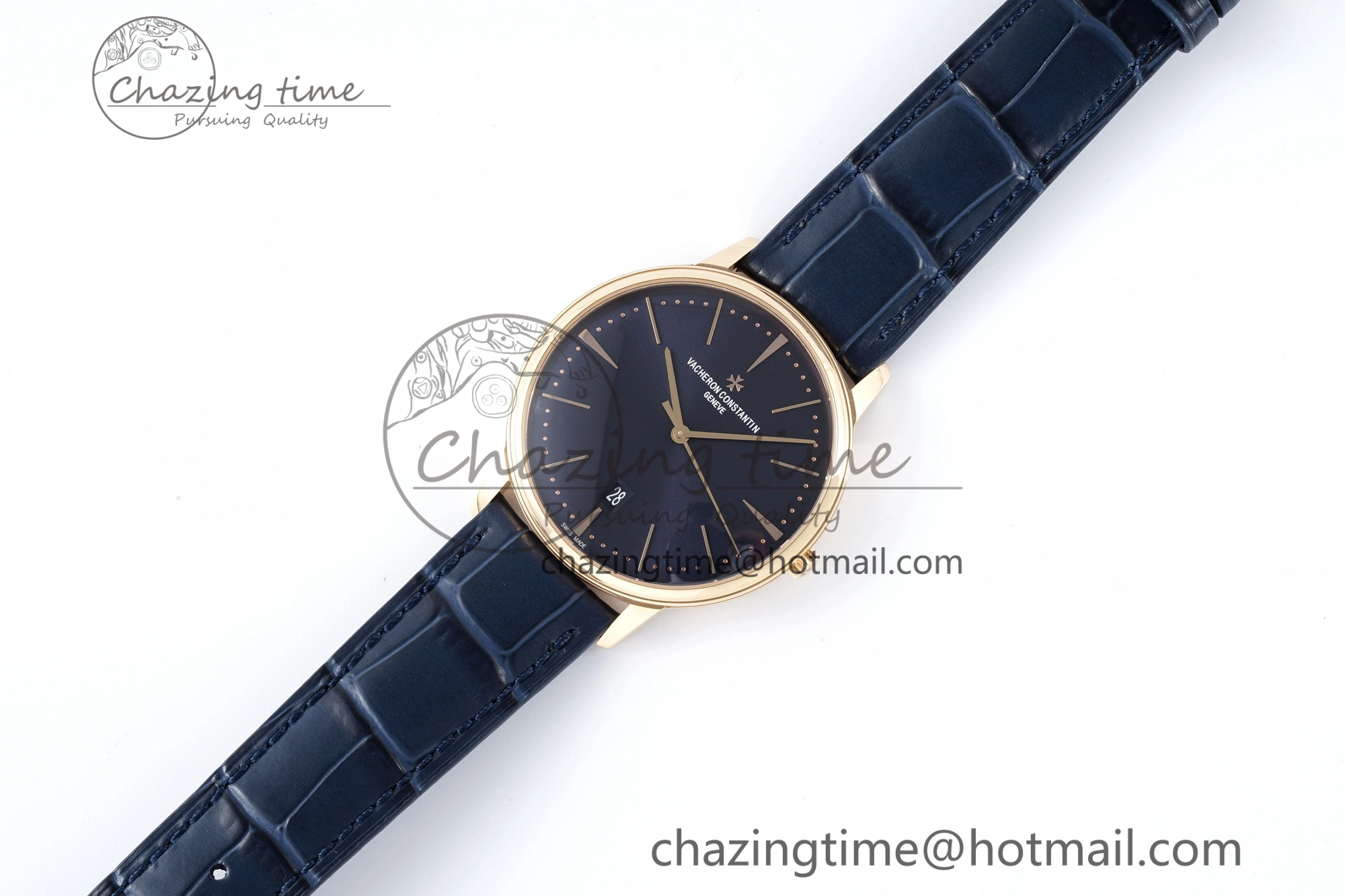 Patrimony Date RG PPF 1:1 Best Edition Black Dial on Black Leather Strap MIYOTA 9015