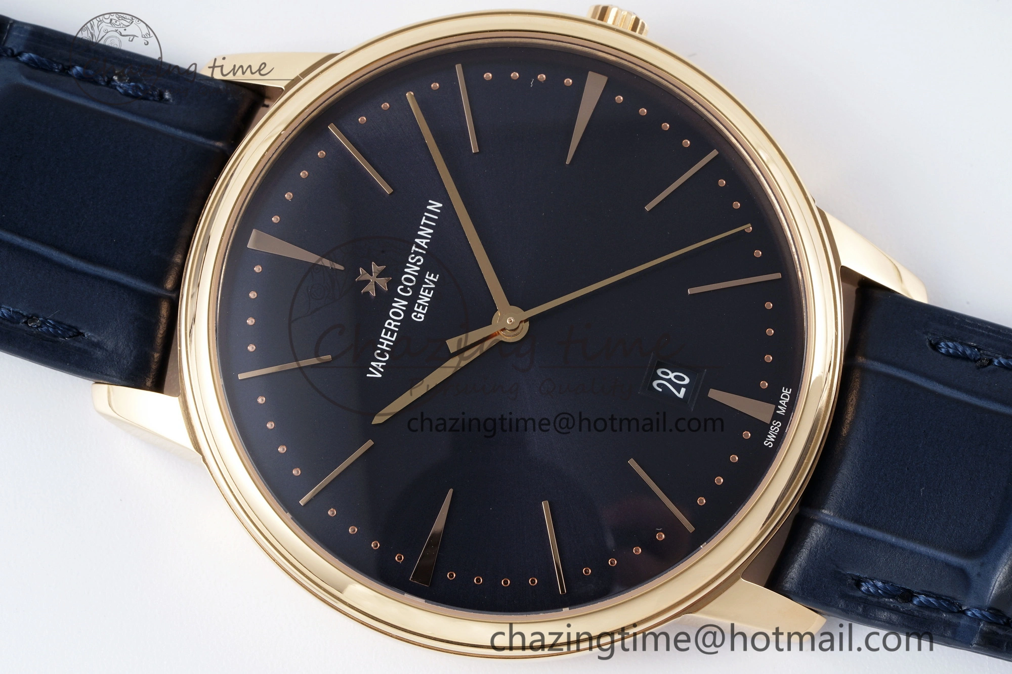 Patrimony Date RG PPF 1:1 Best Edition Black Dial on Black Leather Strap MIYOTA 9015