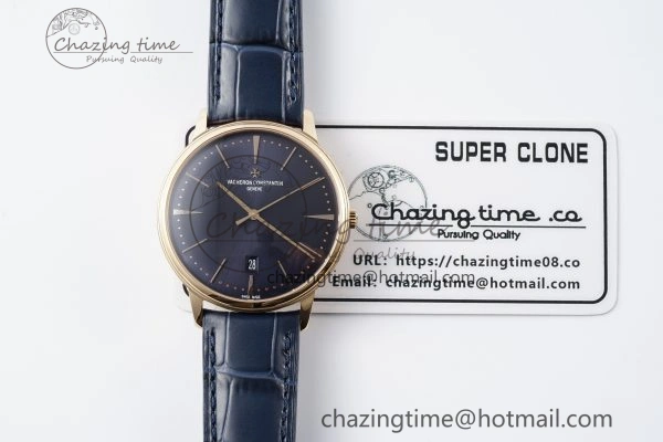 Patrimony Date RG PPF 1:1 Best Edition Black Dial on Black Leather Strap MIYOTA 9015