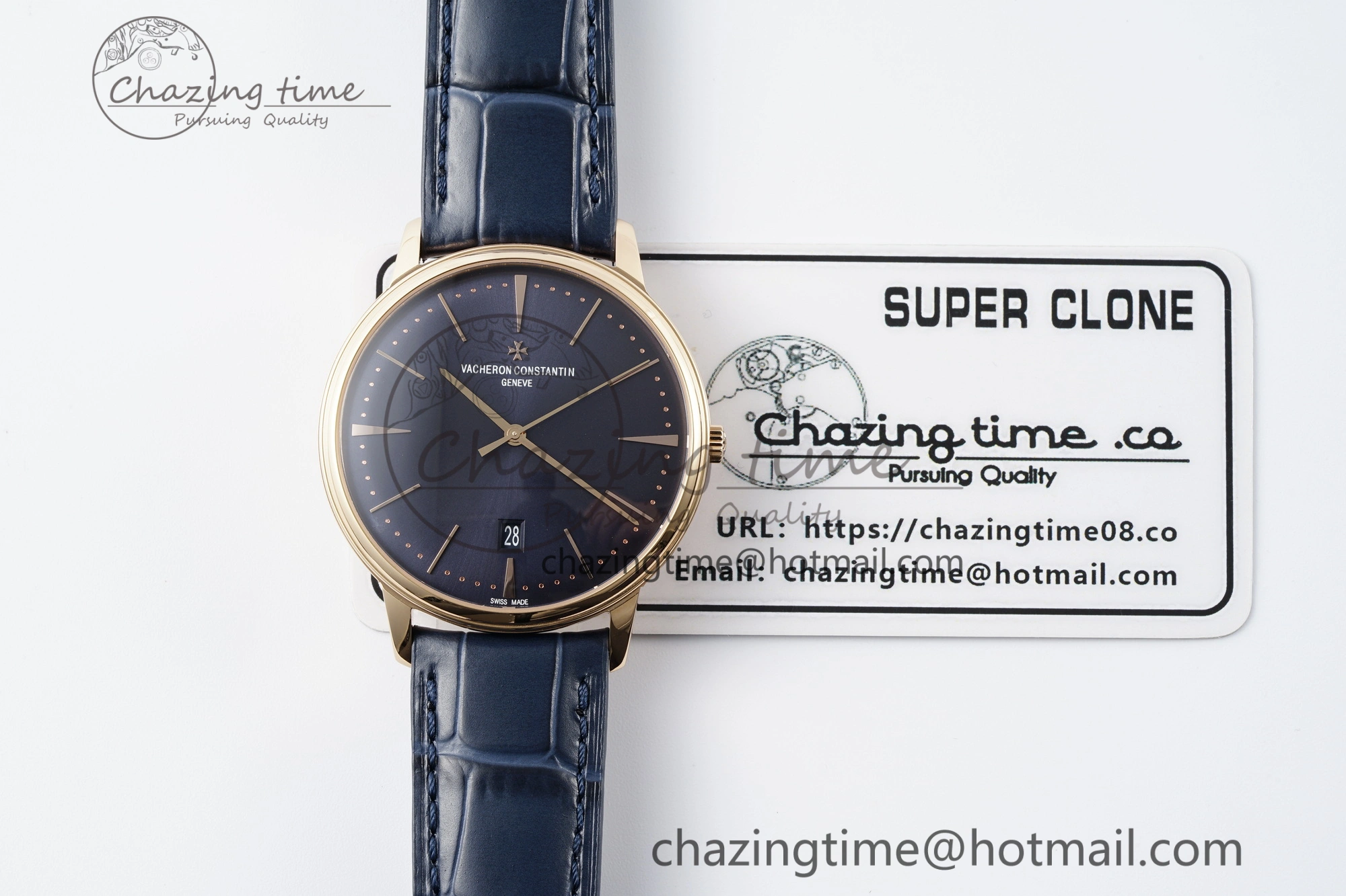 Patrimony Date RG PPF 1:1 Best Edition Black Dial on Black Leather Strap MIYOTA 9015