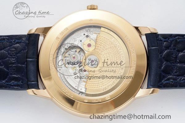Patrimony Date RG PPF 1:1 Best Edition Blue Dial on Blue Leather Strap MIYOTA 9015