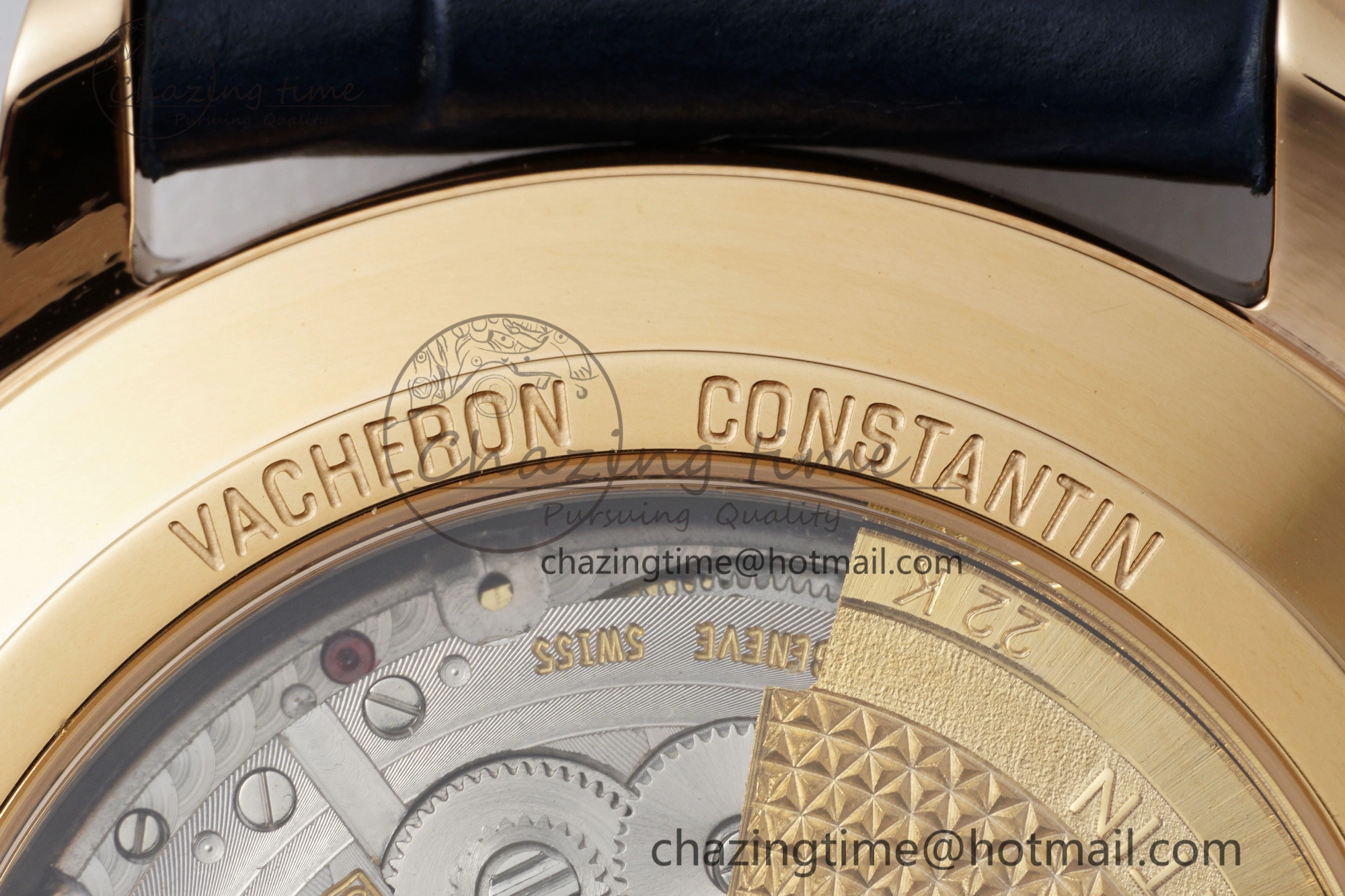 Patrimony Date RG PPF 1:1 Best Edition Blue Dial on Blue Leather Strap MIYOTA 9015