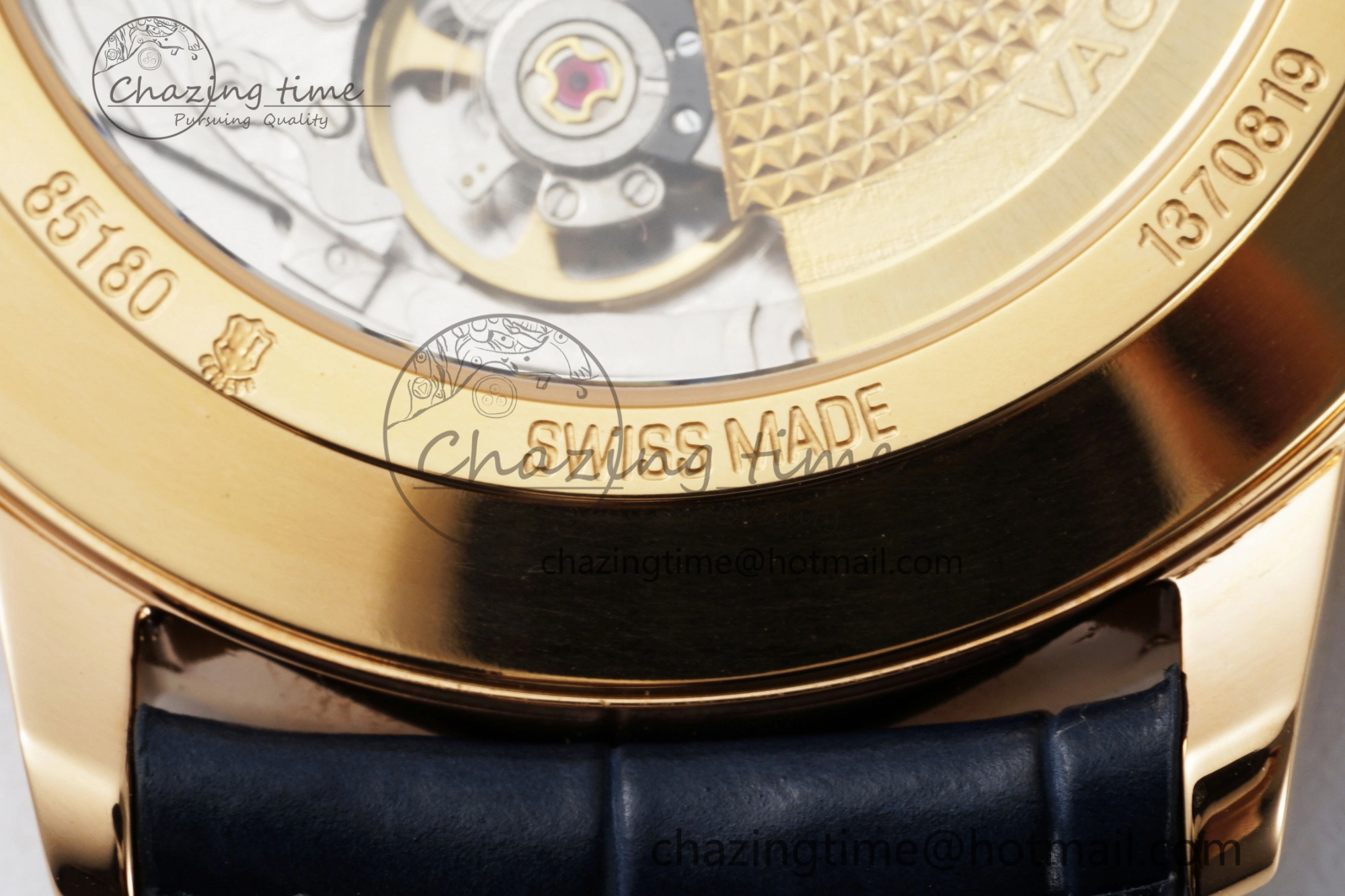 Patrimony Date RG PPF 1:1 Best Edition Blue Dial on Blue Leather Strap MIYOTA 9015