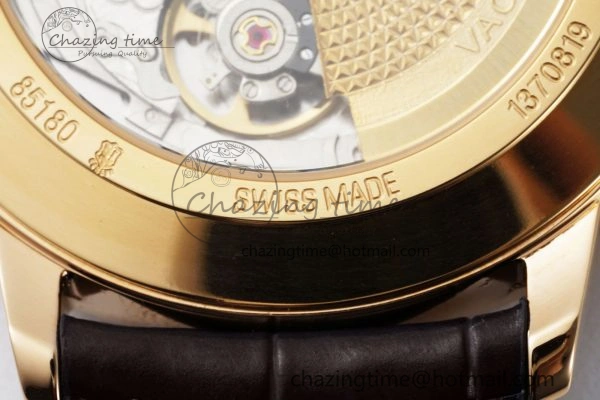Patrimony Date RG PPF 1:1 Best Edition White Dial on Brown Leather Strap MIYOTA 9015