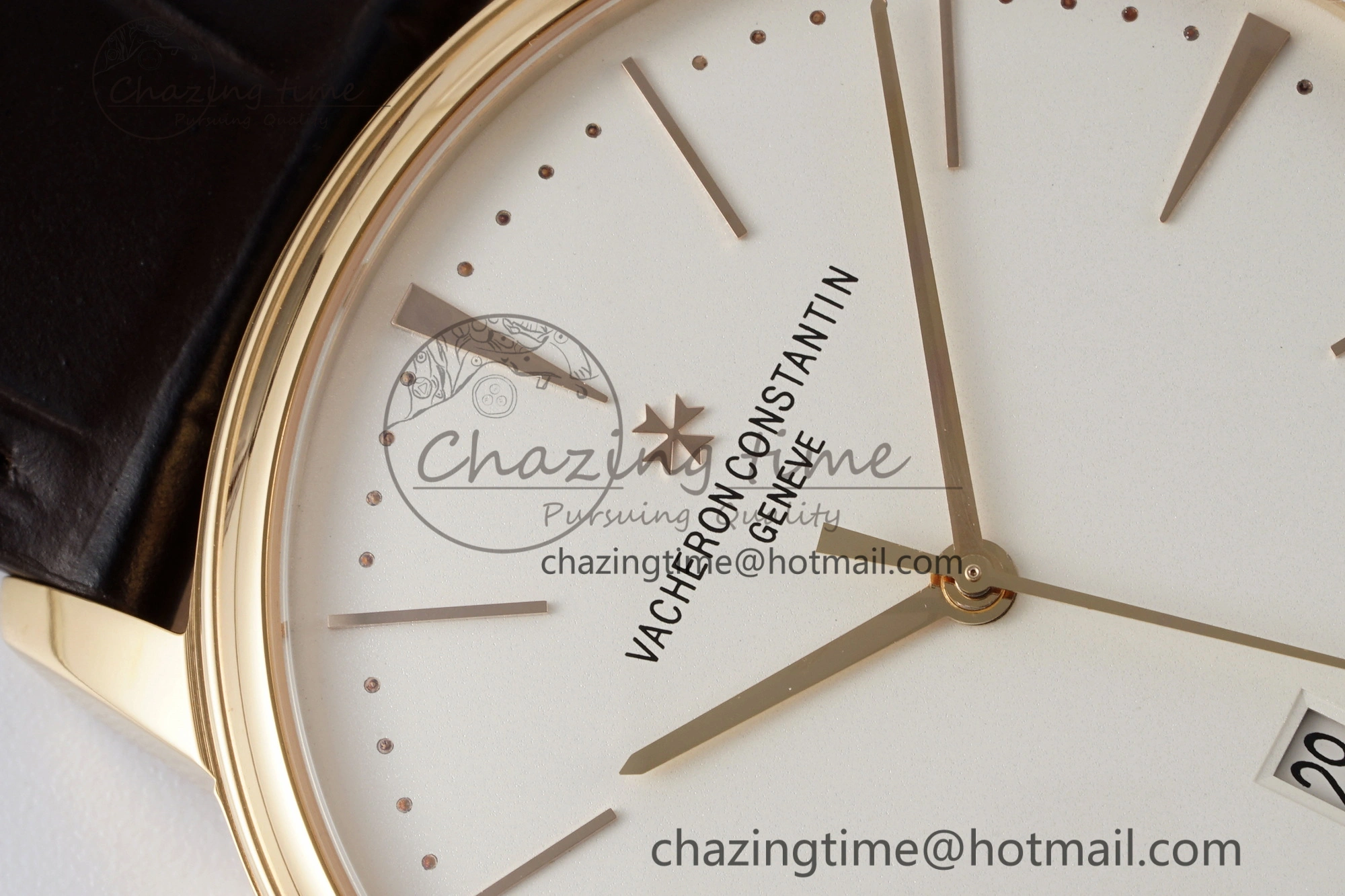 Patrimony Date RG PPF 1:1 Best Edition White Dial on Brown Leather Strap MIYOTA 9015