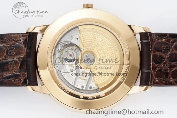 Patrimony Date RG PPF 1:1 Best Edition White Dial on Brown Leather Strap MIYOTA 9015