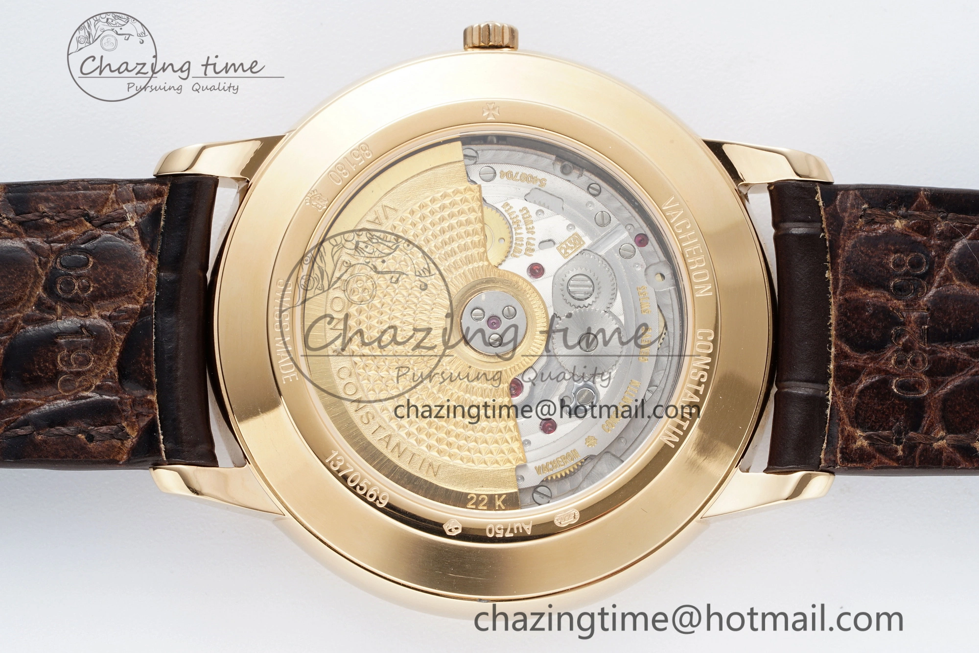 Patrimony Date RG PPF 1:1 Best Edition White Dial on Brown Leather Strap MIYOTA 9015