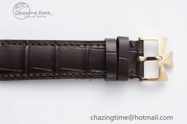 Patrimony Date RG PPF 1:1 Best Edition White Dial on Brown Leather Strap MIYOTA 9015