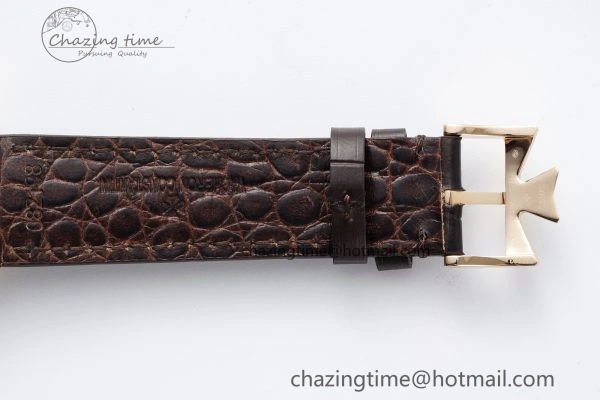 Patrimony Date RG PPF 1:1 Best Edition White Dial on Brown Leather Strap MIYOTA 9015