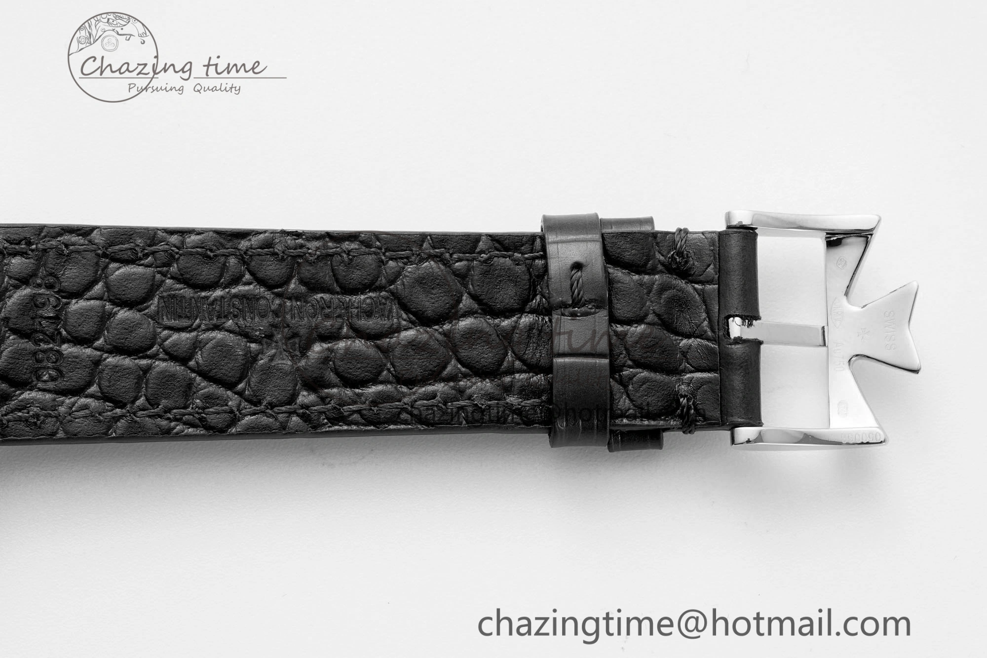Patrimony Date SS PPF 1:1 Best Edition White Dial on Black Leather Strap MIYOTA 9015