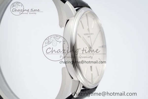 Patrimony Date SS PPF 1:1 Best Edition White Dial on Black Leather Strap MIYOTA 9015