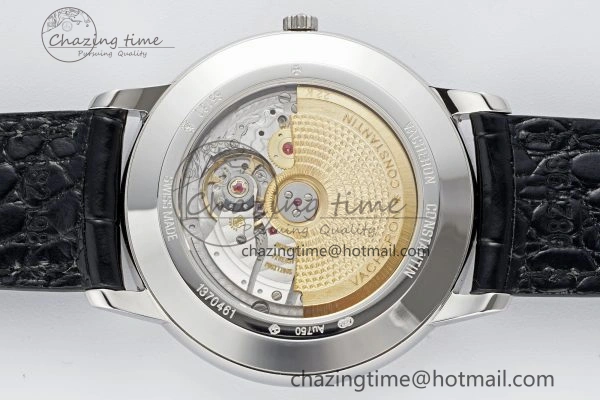Patrimony Date SS PPF 1:1 Best Edition White Dial on Black Leather Strap MIYOTA 9015