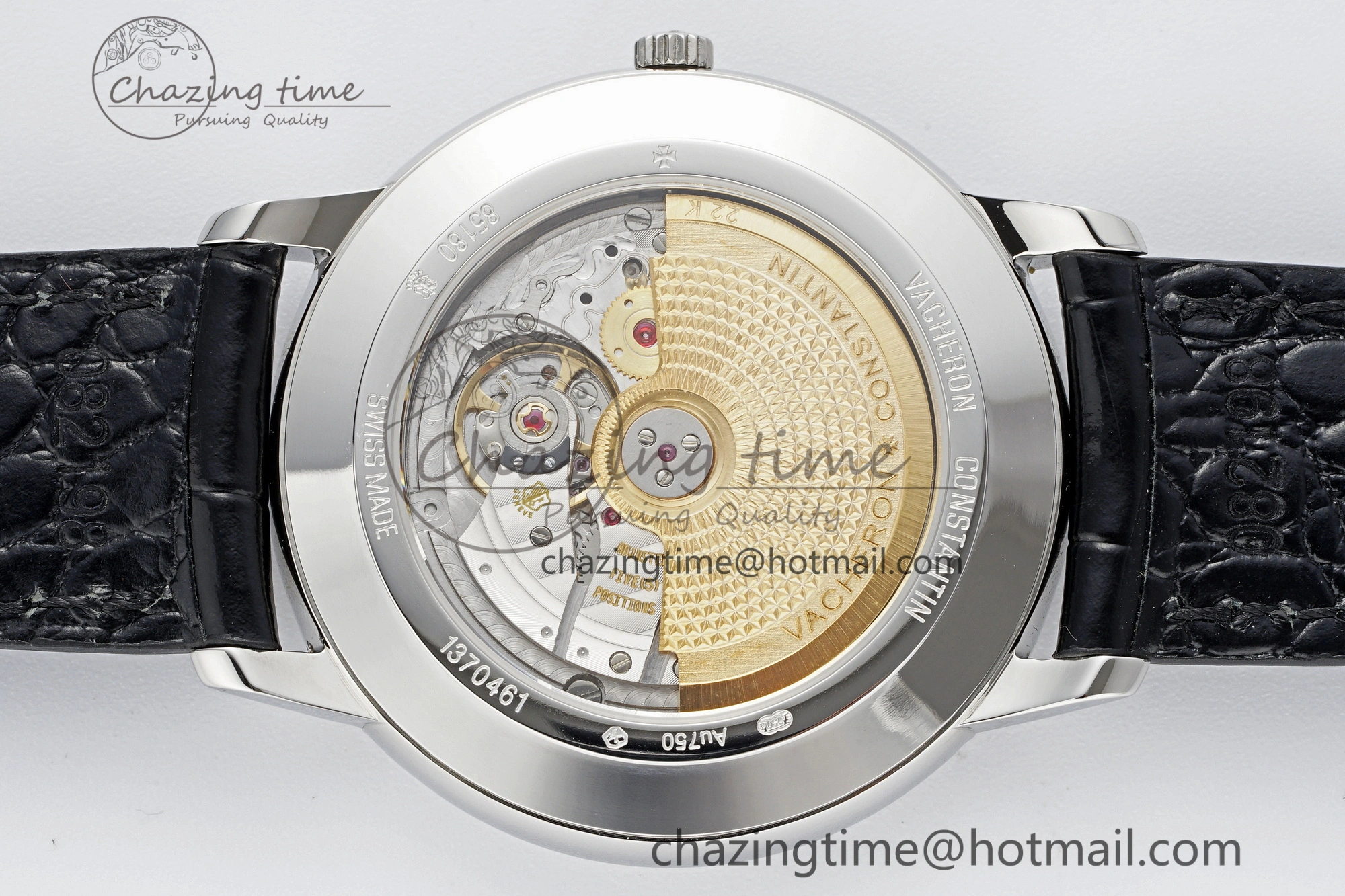 Patrimony Date SS PPF 1:1 Best Edition White Dial on Black Leather Strap MIYOTA 9015