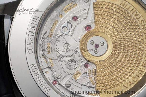 Patrimony Date SS PPF 1:1 Best Edition White Dial on Black Leather Strap MIYOTA 9015