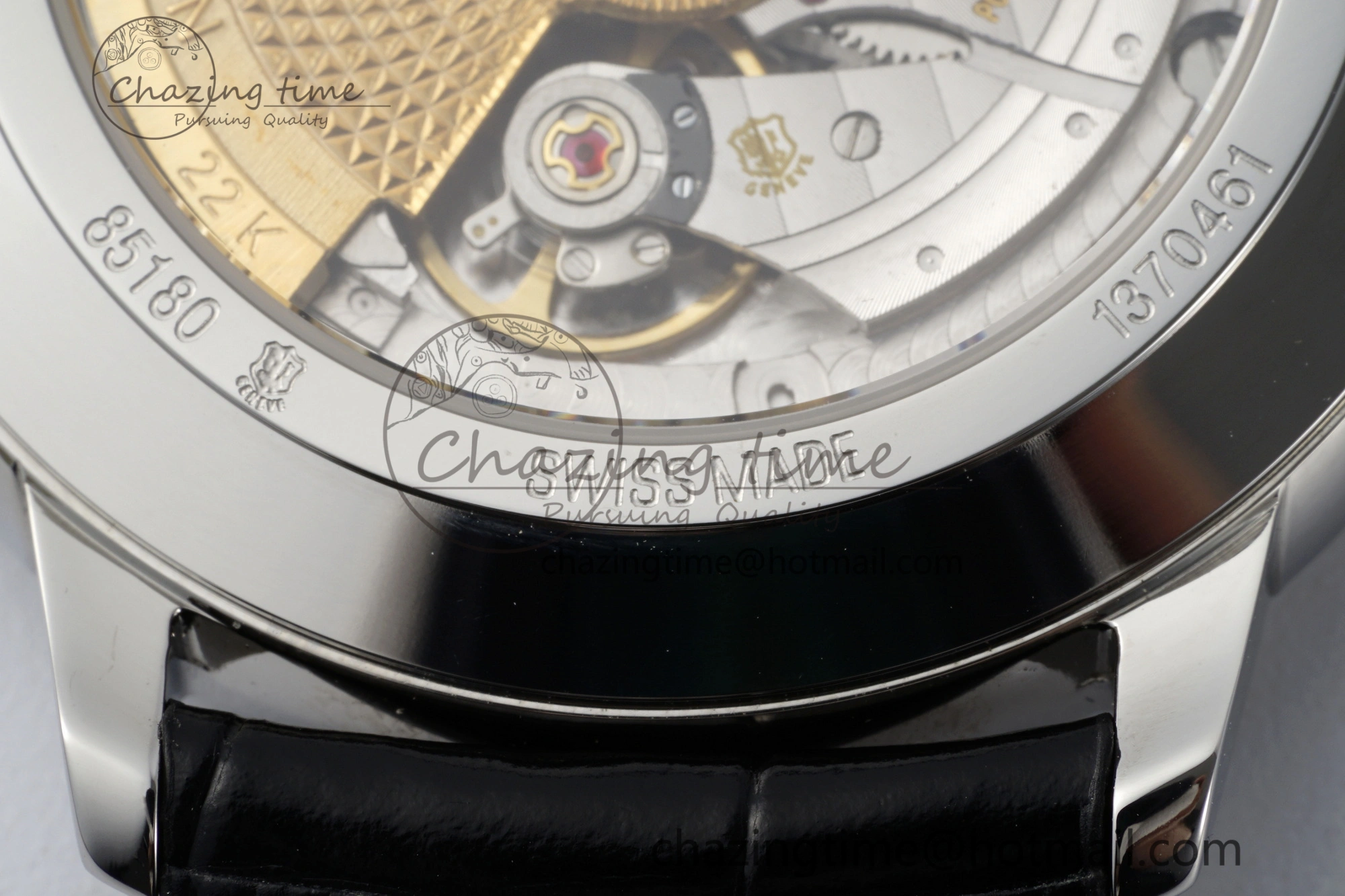 Patrimony Date SS PPF 1:1 Best Edition White Dial on Black Leather Strap MIYOTA 9015