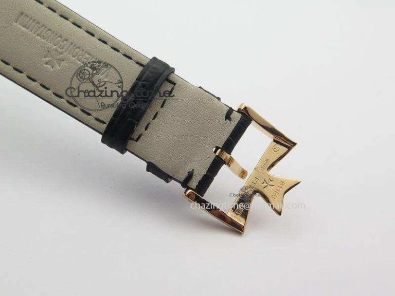 Patrimony RG Best Edition Black Dial On Black Leather Strap Swiss Ref.7045