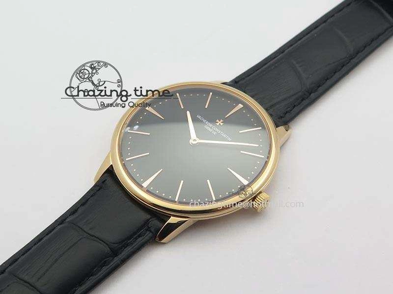 Patrimony RG Best Edition Black Dial On Black Leather Strap Swiss Ref.7045