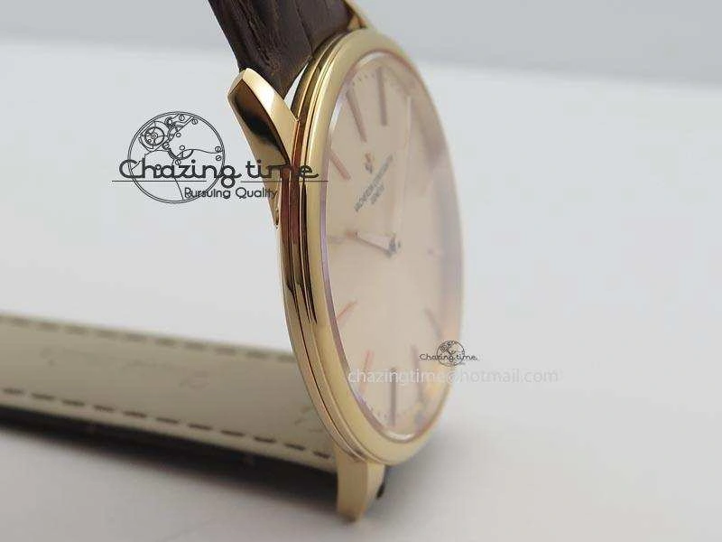 Patrimony RG Best Edition Gold Dial On Brown Leather Strap Swiss Ref.7045