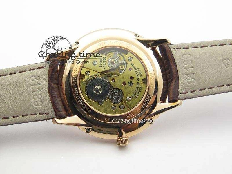 Patrimony RG Best Edition Gold Dial On Brown Leather Strap Swiss Ref.7045
