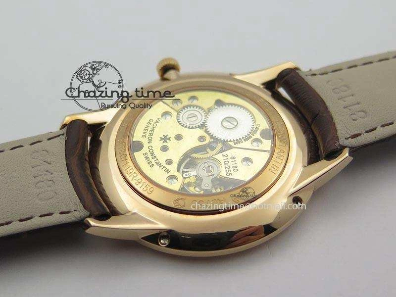 Patrimony RG Best Edition Gold Dial On Brown Leather Strap Swiss Ref.7045