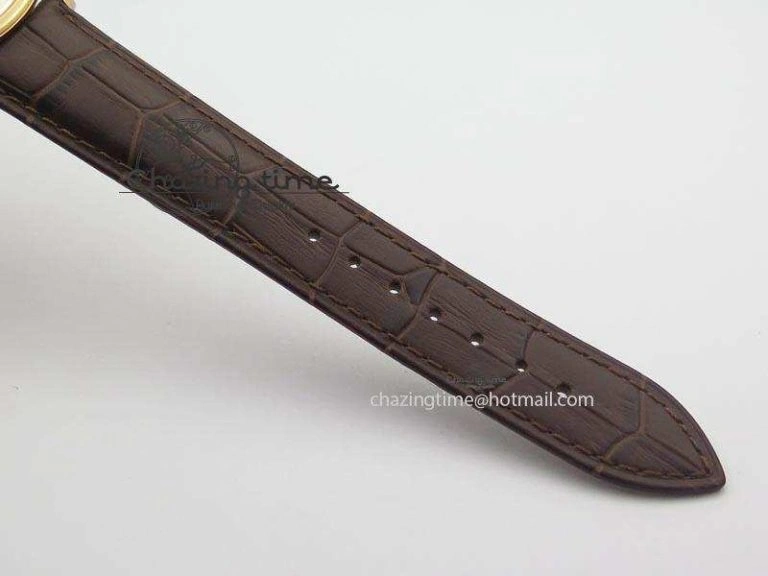 Patrimony RG Best Edition Gold Dial On Brown Leather Strap Swiss Ref.7045