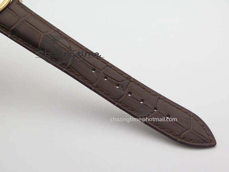 Patrimony RG Best Edition Gold Dial On Brown Leather Strap Swiss Ref.7045