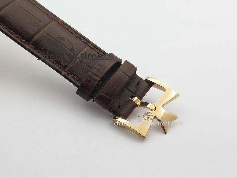Patrimony RG Best Edition Gold Dial On Brown Leather Strap Swiss Ref.7045