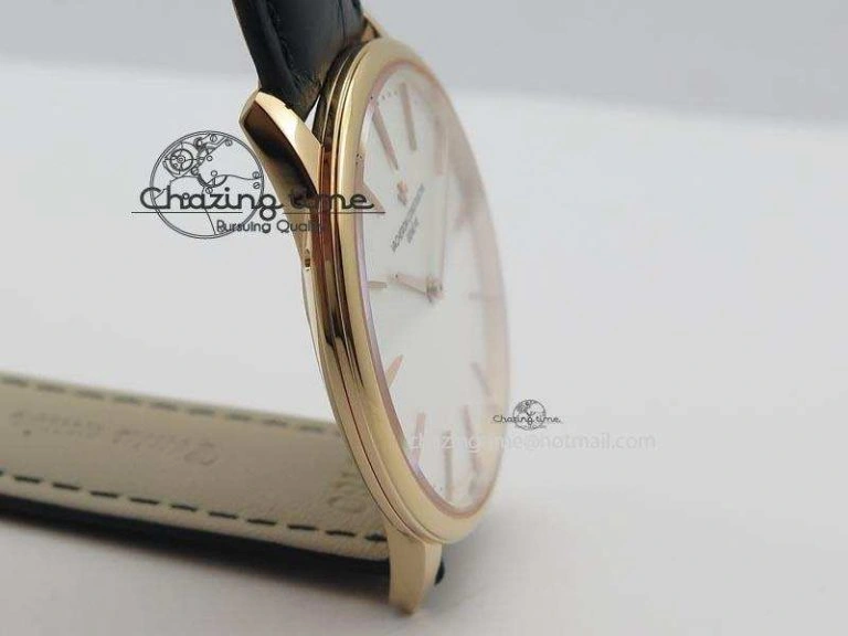 Patrimony RG Best Edition White Dial On Black Leather Strap Swiss Ref.7045